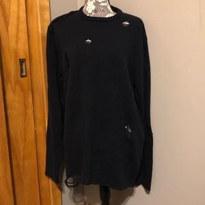 Mens distressed sweater